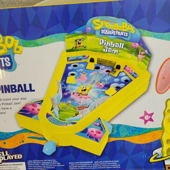 Nip nickelodeon SpongeBob square pants desktop pinball game kids toy pineapple - Picture 3 of 3
